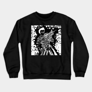 the dark soldier in black operatives in military action Crewneck Sweatshirt